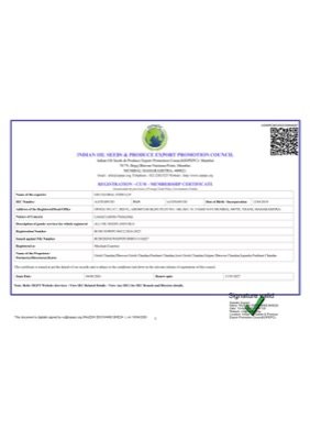 GEE Global Exim IOEPC Oilseeds Export Promotion Certificate